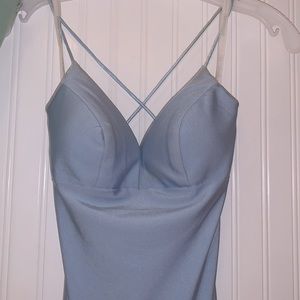 Sherri Hill Light Blue Prom Dress (style 53879) (size 0)